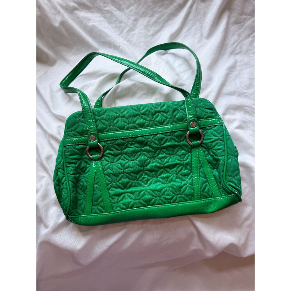⭐ Vera Bradley Whitney Shoulder Bag Bright Kelly Green Quilted Satchel Purse